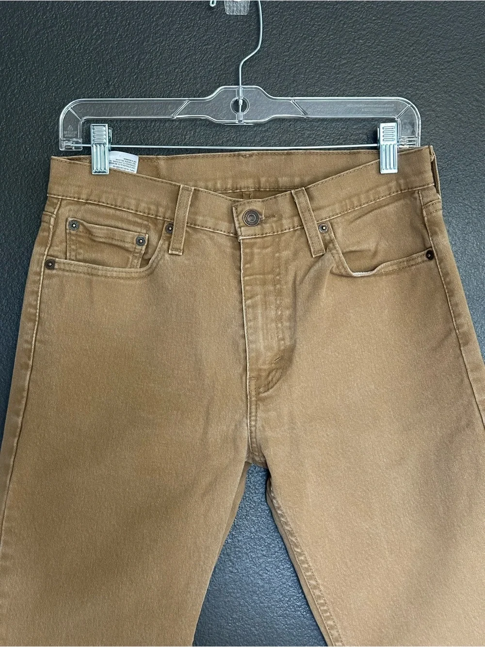 Levi’s 513 Slim Straight Khaki Stretch Jeans Men’s 31x30 Tan Casual Pants